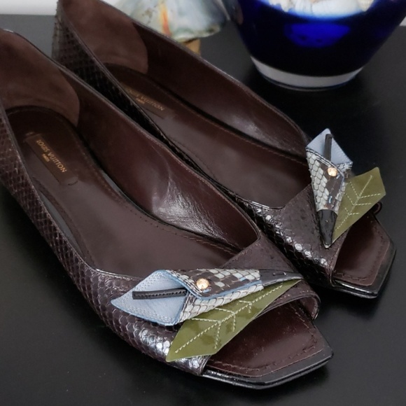Vintage Louis Vuitton Flats Shoes Women Size 37 - Picture 4 of 8
